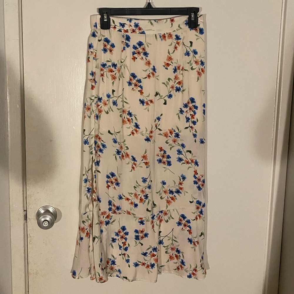Saltwater Luxe Floral Midi Skirt Size S